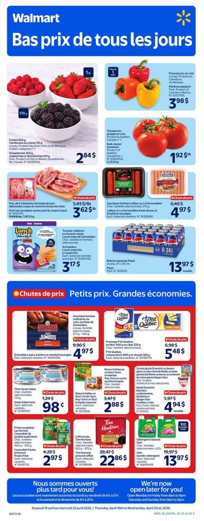 Walmart (QC) Flyer April 16 to 22