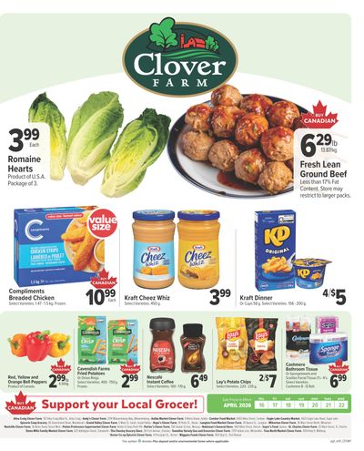 Clover Farm (ON) Flyer April 16 to 22