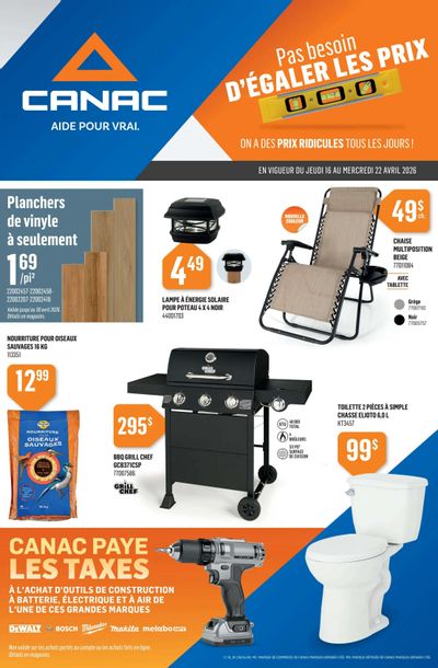 Canac Flyer April 16 to 22