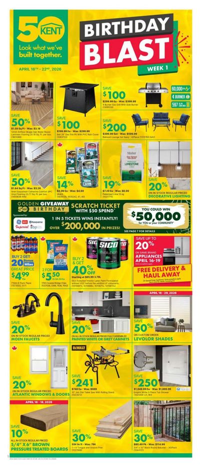 Kent Building Supplies Flyer April 16 to 22