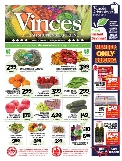 Vince's Market Flyer April 16 to May 6