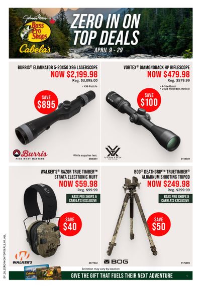 Bass Pro Shops Flyer April 9 to 29
