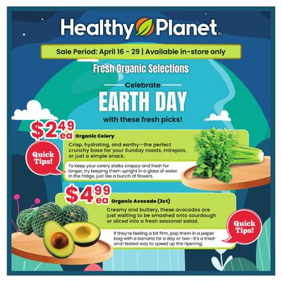 Healthy Planet Flyer April 16 to 29