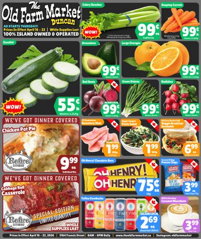 The Old Farm Market (Duncan) Flyer April 16 to 22