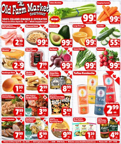 The Old Farm Market (Courtenay) Flyer April 16 to 22