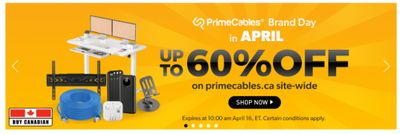 Prime Cables, Shopper+ And 123Ink Canada Anniversary Sale: 20% off Moustache Brand Products + Free Shipping + More