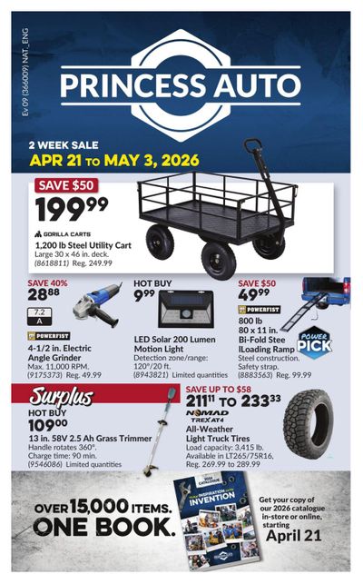 Princess Auto Flyer April 21 to May 3