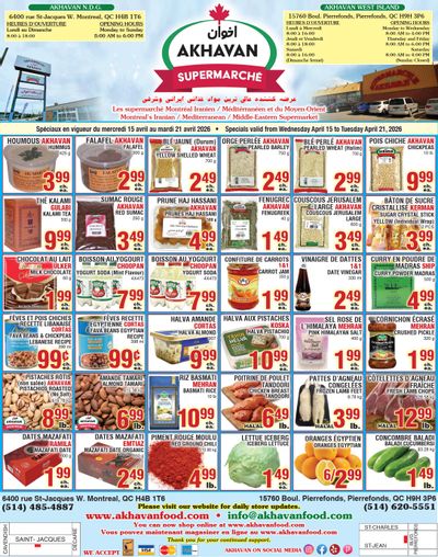 Akhavan Supermarche Flyer April 15 to 21