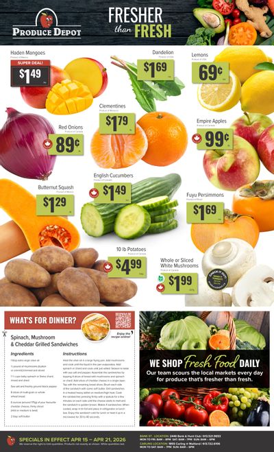 Produce Depot Flyer April 15 to 21