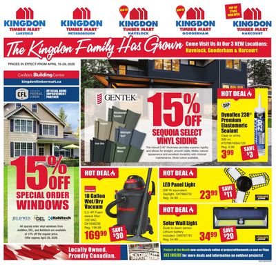 Timber Mart Flyer April 16 to 29