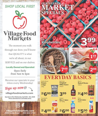 Village Food Markets Flyer April 15 to 21