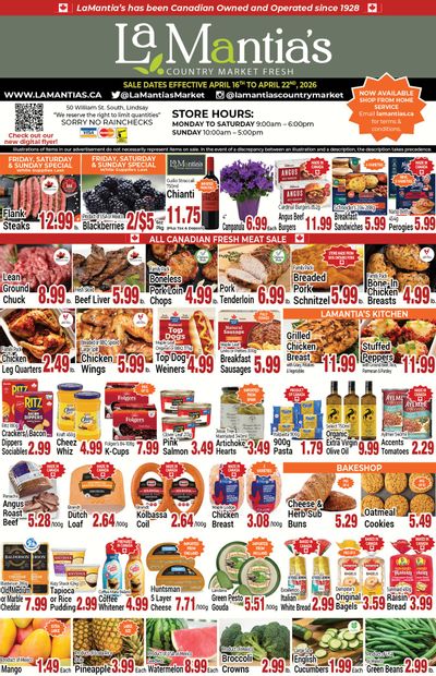 LaMantia's Flyer April 16 to 22