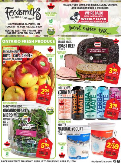 Foodsmiths Flyer April 16 to 23