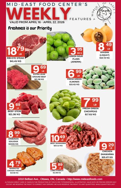 Mid-East Food Centre Flyer April 16 to 22