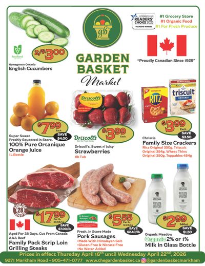 The Garden Basket Flyer April 16 to 22