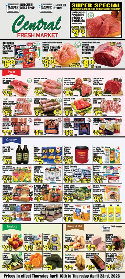 Central Fresh Market Flyer April 16 to 23