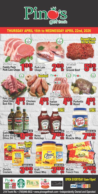 Pino's Flyer April 16 to 22
