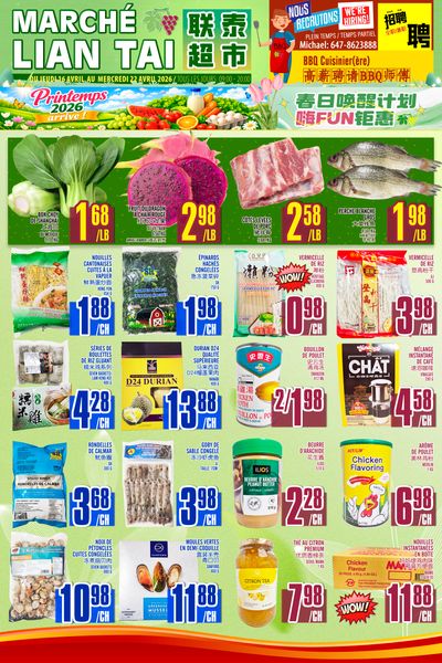 Marche Lian Tai Flyer April 16 to 22