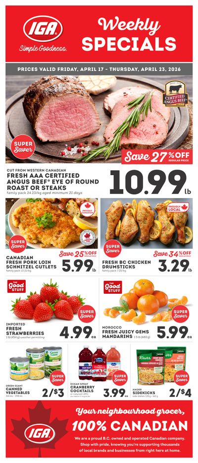 IGA Stores of BC Flyer April 17 to 23