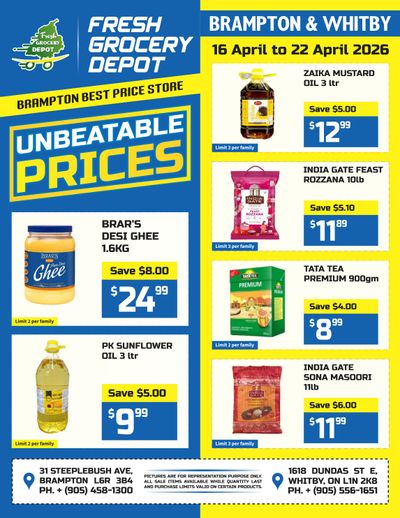 Fresh Grocery Depot Flyer April 16 to 22