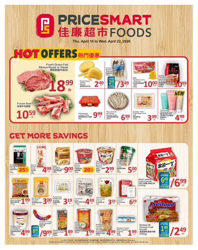 PriceSmart Foods Flyer April 16 to 22