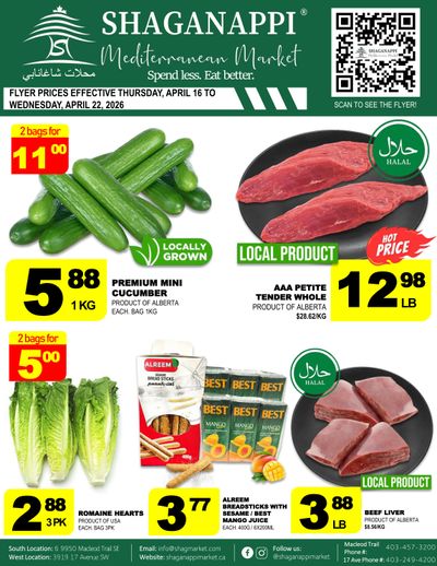 Shaganappi Mediterranean Market Flyer April 16 to 22