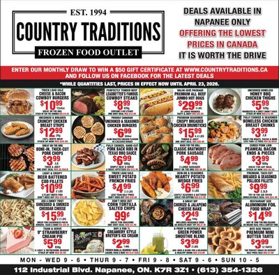 Country Traditions Flyer April 16 to 23
