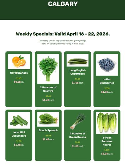 H&W Produce Flyer April 16 to 22