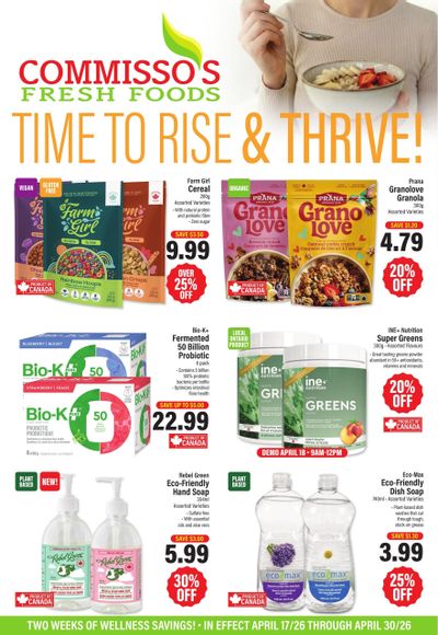 Commisso's Fresh Foods Wellness Flyer April 17 to 30