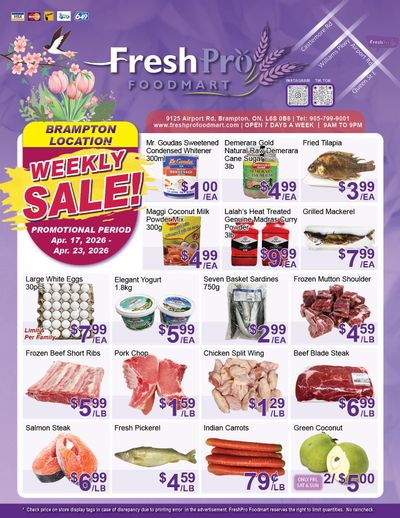 FreshPro Foodmart (Brampton) Flyer April 17 to 23