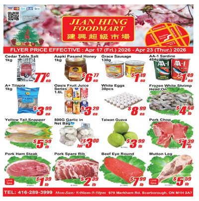 Jian Hing Foodmart (Scarborough) Flyer April 17 to 23