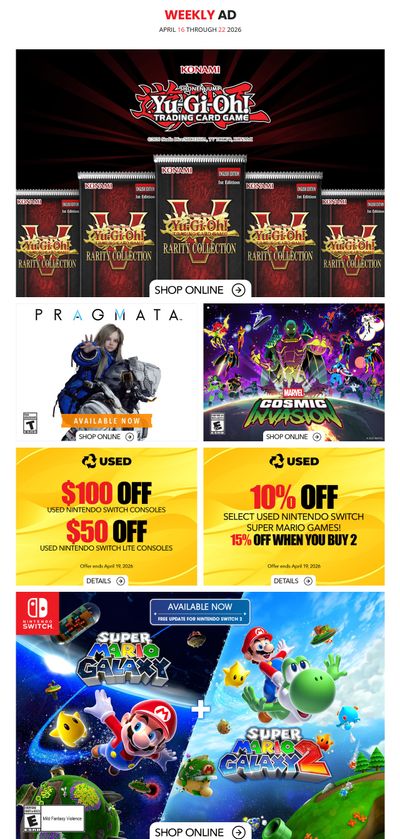 EB Games Flyer April 16 to 22
