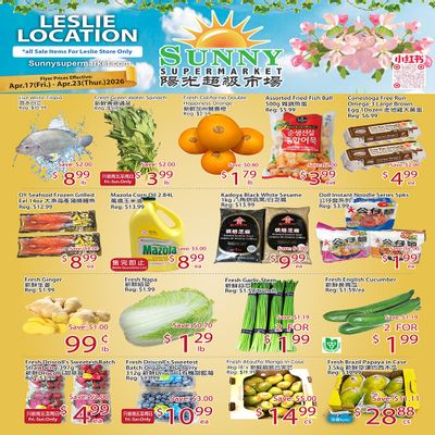 Sunny Supermarket (Leslie) Flyer April 17 to 23