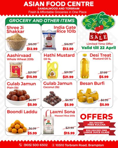 Asian Food Centre (Torbram Rd.) Flyer April 16 to 22