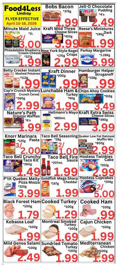 Food 4 Less (Lindsay) Flyer April 10 to 16
