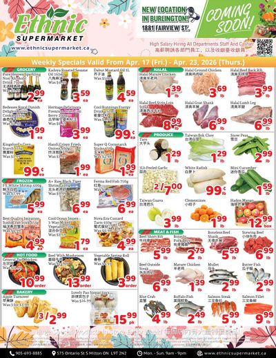Ethnic Supermarket (Milton) Flyer April 17 to 23