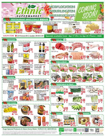 Ethnic Supermarket (Guelph) Flyer April 17 to 23