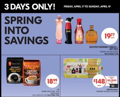 Shoppers Drug Mart Canada: Surprise Points Event April 17th – 19th + Spring Into Savings 3 Day Sale