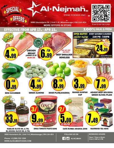 Alnejmah Fine Foods Inc. Flyer April 17 to 23