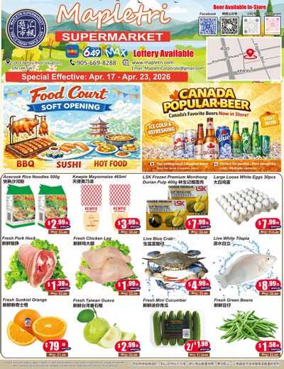 Mapletri Supermarket Flyer April 17 to 23