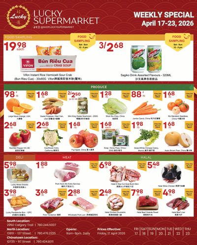 Lucky Supermarket (Edmonton) Flyer April 17 to 23