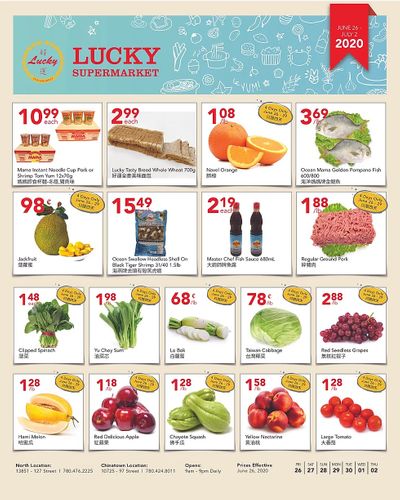 Lucky Supermarket (Edmonton) Flyer June 26 to July 2