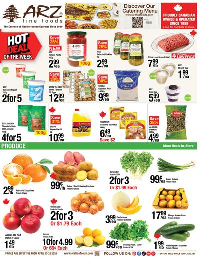 Arz Fine Foods Flyer April 17 to 23
