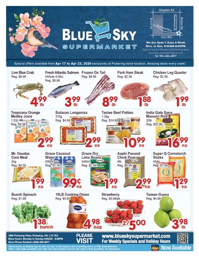 Blue Sky Supermarket (Pickering) Flyer April 17 to 23