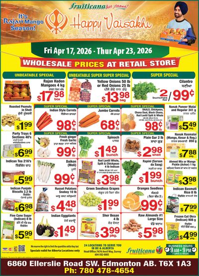 Fruiticana (Edmonton) Flyer April 17 to 23