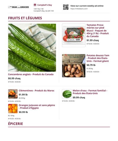 Mike Dean Local Grocer Flyer April 16 to 23