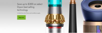 Dyson Canada: Save up to $300 on Select Best Selling Dyson Technology