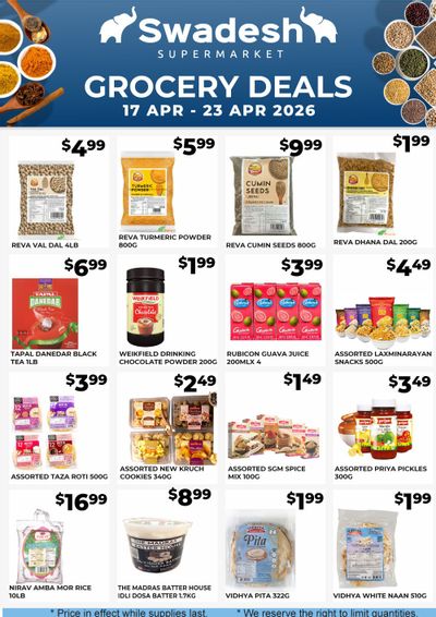 Swadesh Supermarket Flyer April 17 to 23