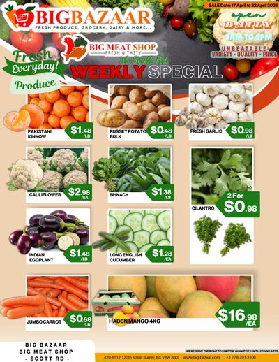 Big Bazaar Canada Flyer April 17 to 22