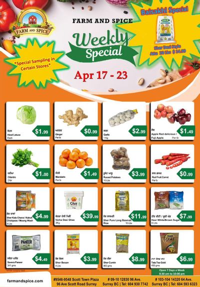 Farm And Spice Grocers Flyer April 17 to 23